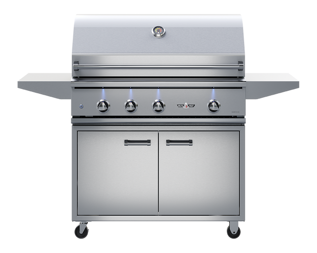 Delta Heat 38-Inch 3-Burner Freestanding Gas Grill On Cart - Color Control Panel