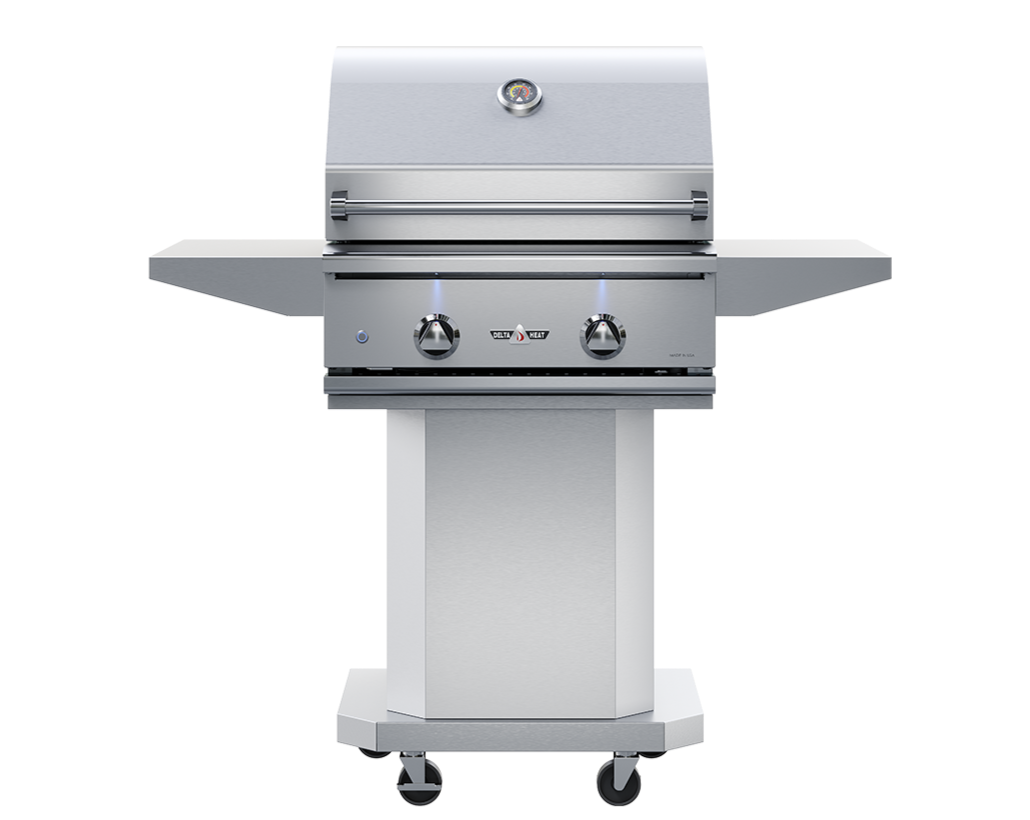 Delta Heat 26-Inch 2-Burner Freestanding Gas Grill On Pedestal Cart