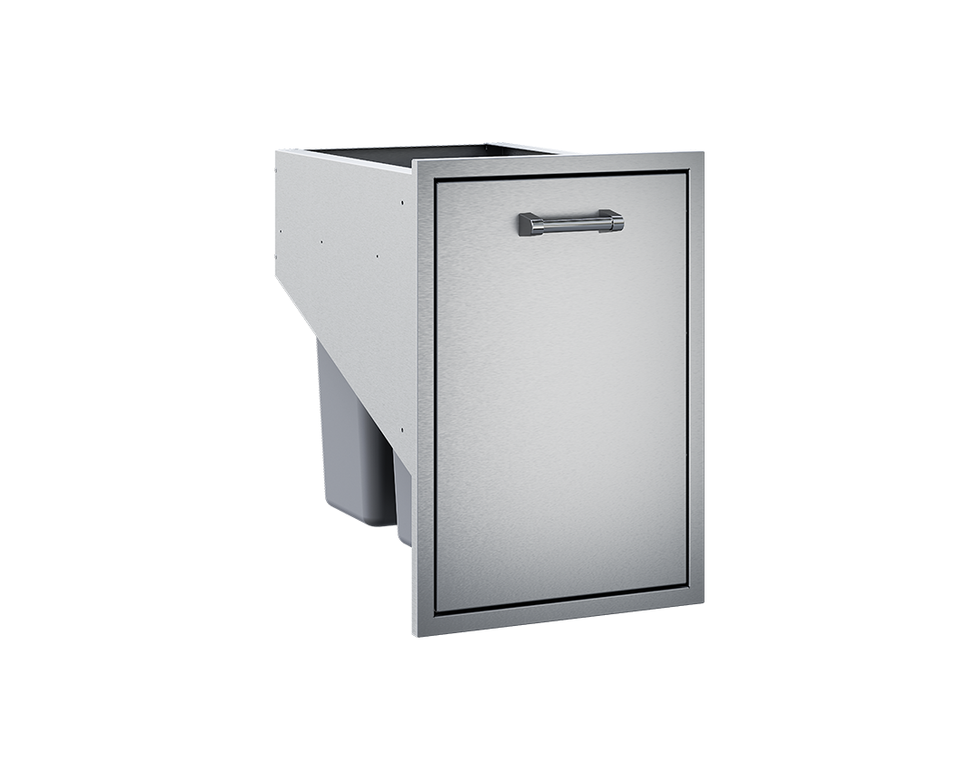 Delta Heat 32 Inch Built-In Gas Grill Three Piece Package with Double Doors & Double Trash Drawer