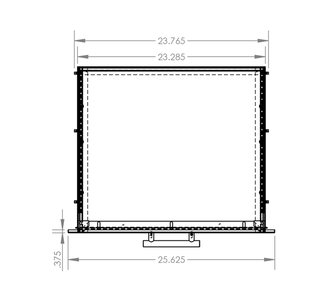 Summerset DR1-26U Utensil Drawer - top dimensions diagram