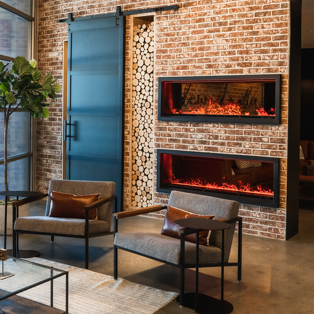 Aquafire AWA water vapor fireplace insert close-up