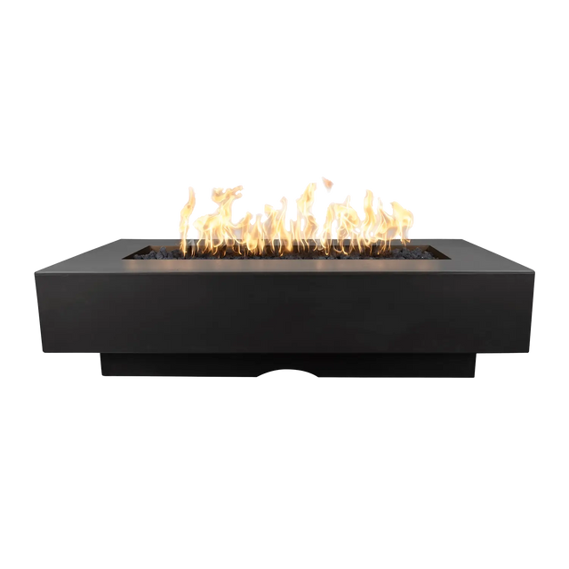 The Outdoor Plus Del Mar 84-inch GFRC concrete gas fire pit in Black