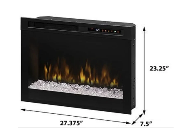 Dimplex Nova 28" Multi-Fire XHD Plug-in Electric Firebox - Acrylic Ember Media Bed, XHD28G