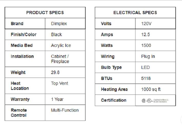 Dimplex Nova 28" Multi-Fire XHD Plug-in Electric Firebox - Acrylic Ember Media Bed, XHD28G