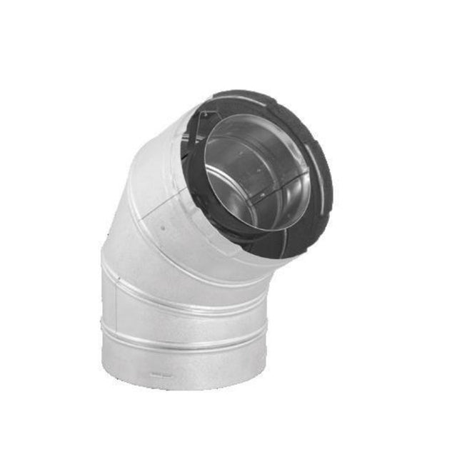 Duravent 4" x 6-5/8" DirectVent Pro 60° Non-Swivel Elbow (galvanized) | 46DVA-E60