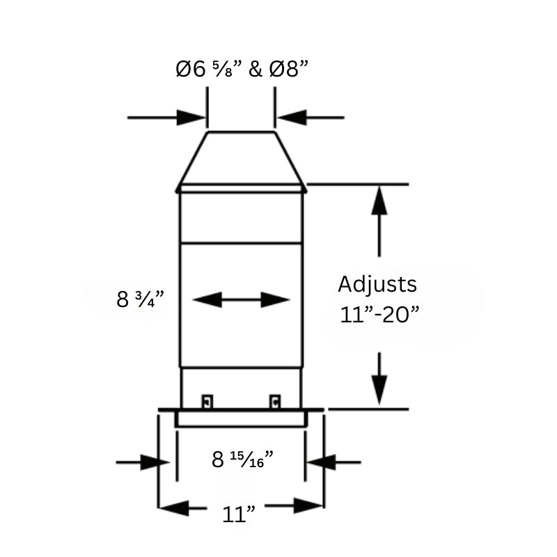 Duravent 4" x 6-5/8" DirectVent Pro Attic Insulation Shield | 46DVA-IS