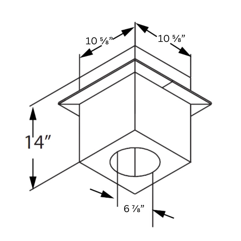 Duravent 4" x 6-5/8" DirectVent Pro Cathedral Ceiling Support Box | 46DVA-CS