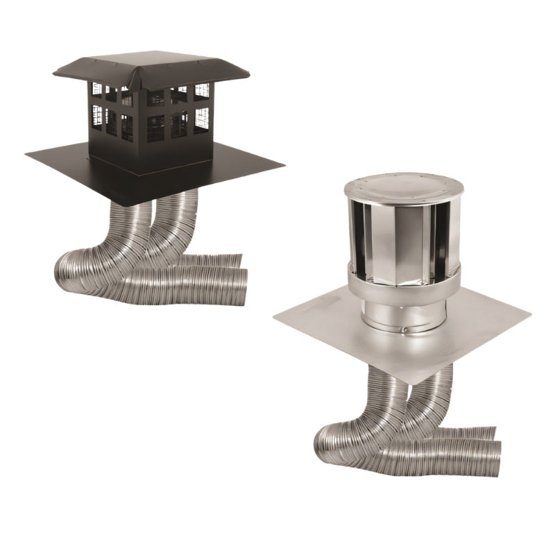 Duravent 4" x 6-5/8" DirectVent Pro Co-Linear Adapter Kit with Flex | 46DVA-CTFK