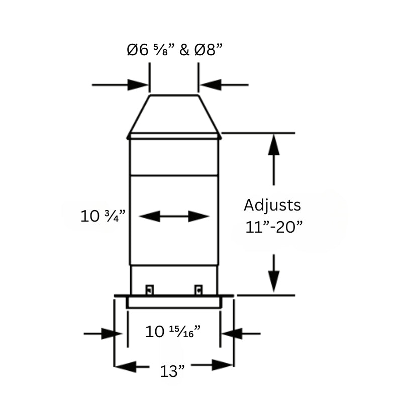 Duravent 5" x 8" DirectVent Pro Attic Insulation Shield | 58DVA-IS