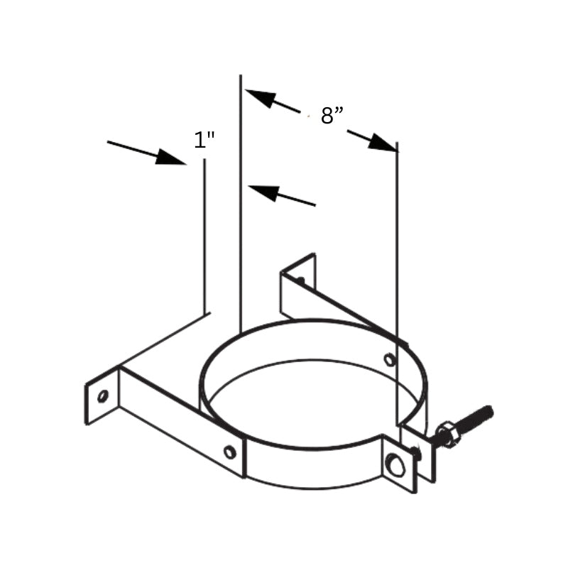 Duravent 5" x 8" DirectVent Pro Wall Strap | 58DVA-WS