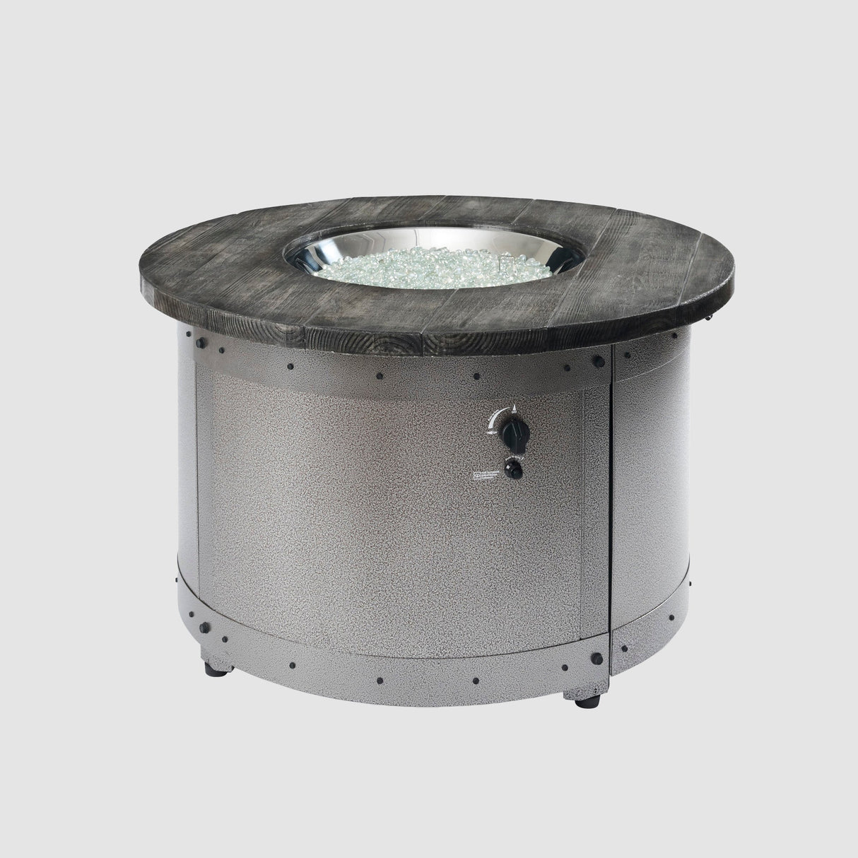 The Outdoor GreatRoom Edison Round Gas Fire Pit Table
