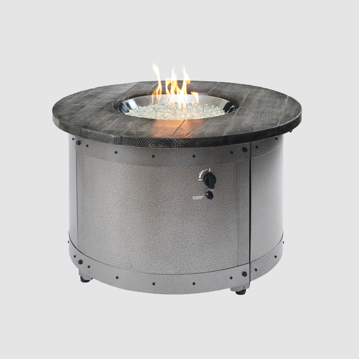 The Outdoor GreatRoom Edison Round Gas Fire Pit Table