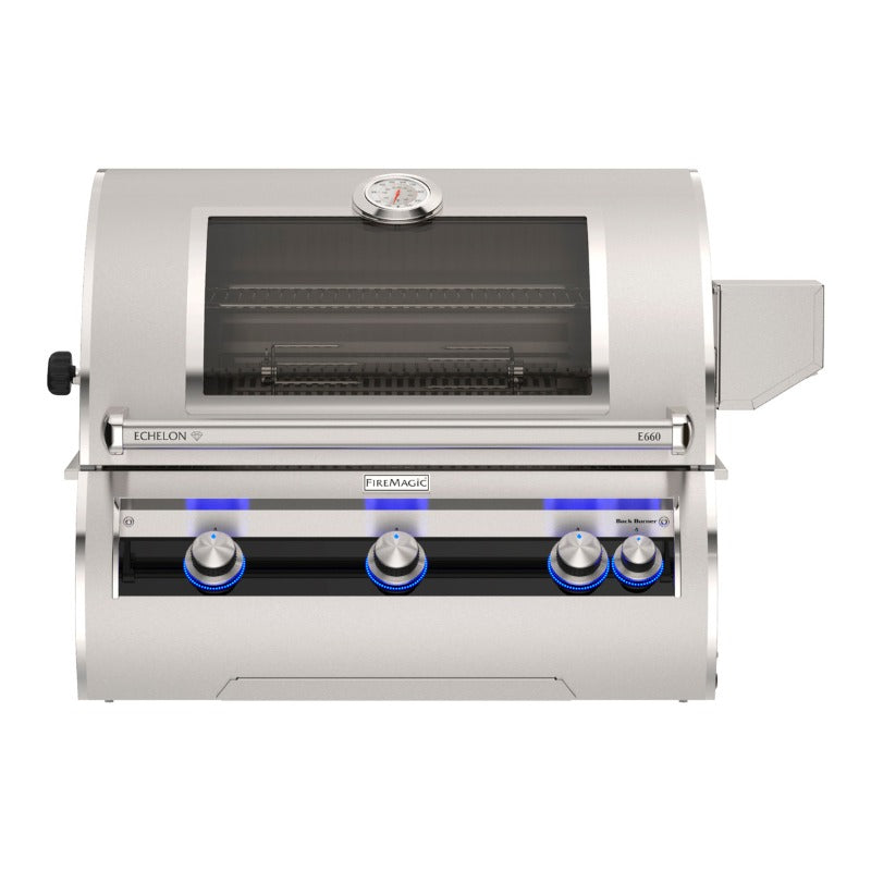 Fire Magic 30" Echelon Diamond E660i Built-In Gas Grill with Analog Thermometer