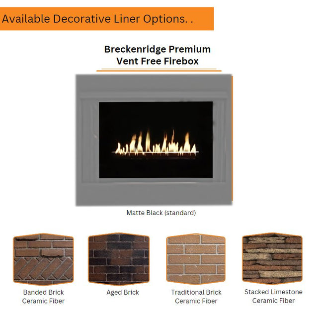 Empire Breckenridge Premium 32" Vent Free Firebox | Flush Front
