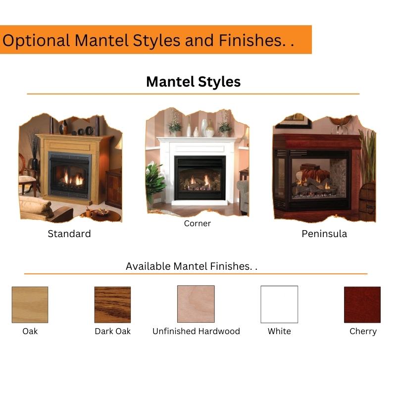 Empire Breckenridge Premium 36" Peninsula See Thru Vent Free Firebox | Flush Front