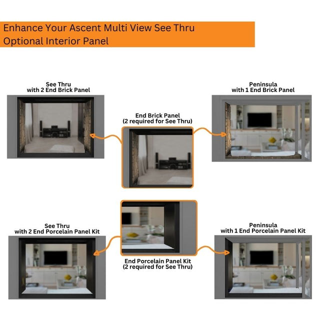Napoleon Ascent Multi View See Thru Direct Vent Gas Fireplace | BHD4