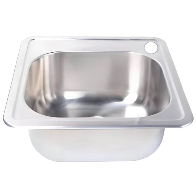 Fire Magic 15-Inch Outdoor Rated Stainless Steel Sink With Cold Water Faucet - 3587 + 3588