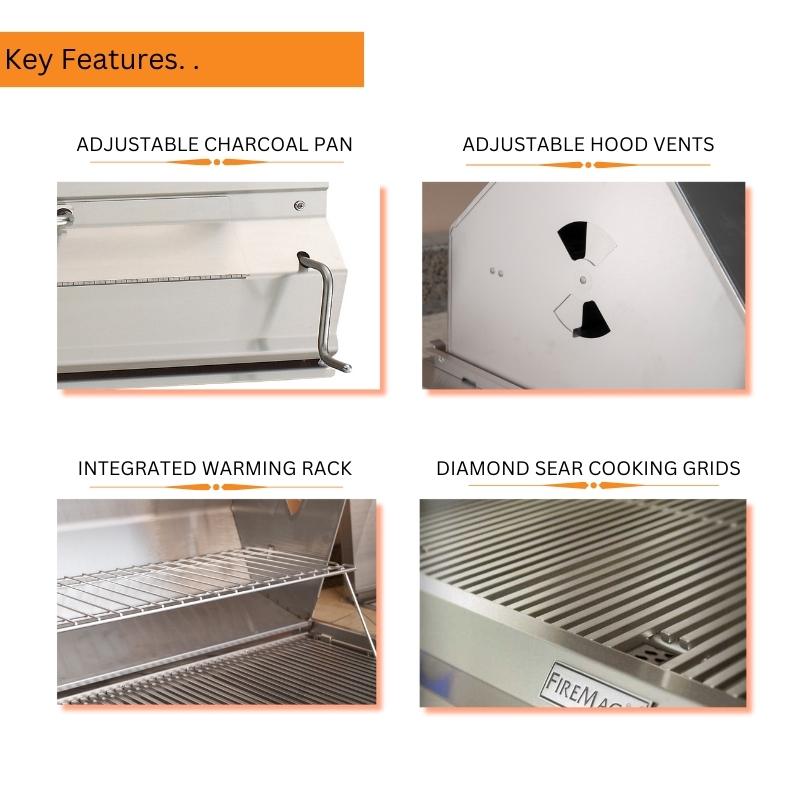 Fire Magic 24" Stainless Steel Built-In Charcoal Grill