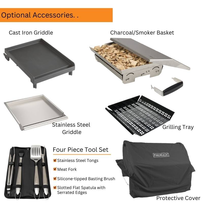 Fire Magic 24" Stainless Steel Built-In Charcoal Grill