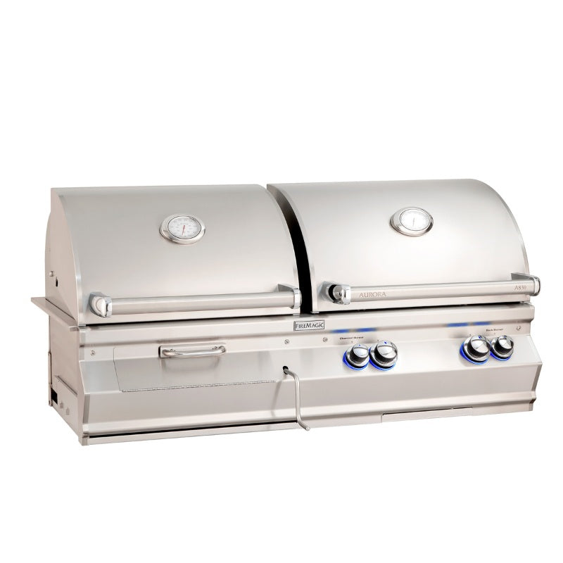 Fire Magic Aurora A830 Built-In Combo Gas & Charcoal Grill