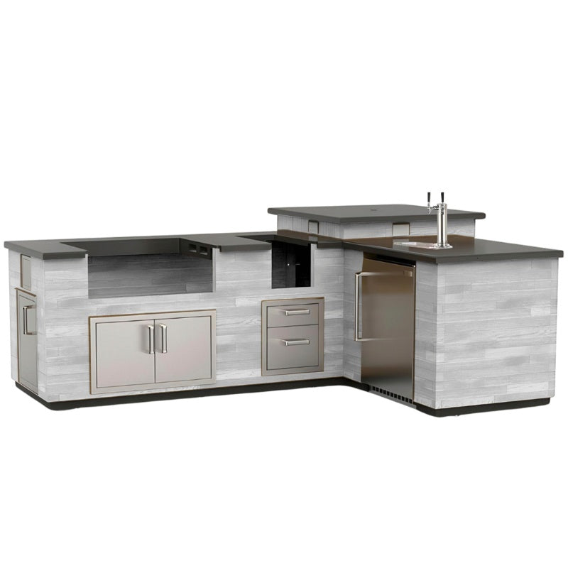 Fire Magic L-Shaped Outdoor Kitchen Island Bundles for 30" Built-In Grills