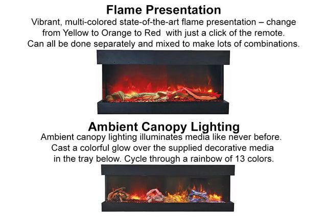 Amantii Tru-View flame and ember color options