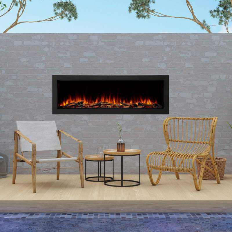 Simplifire Forum 55" Outdoor Linear Electric Fireplace | SF-OD55