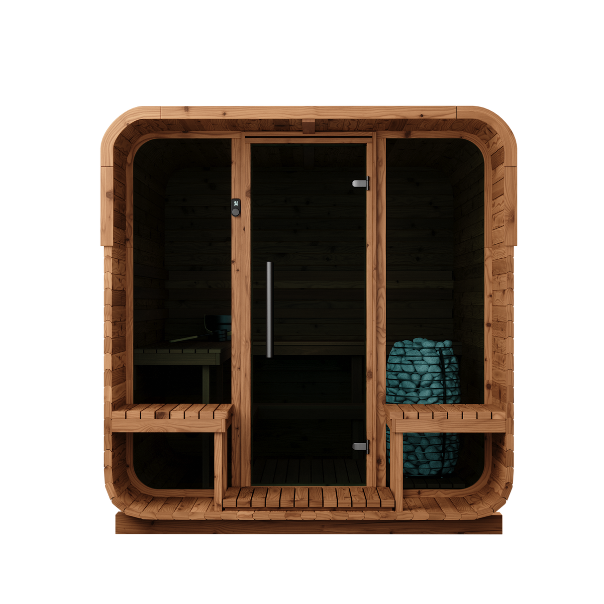 Thermory 6 Person Square Sauna No 41 DIY Kit with Terrace