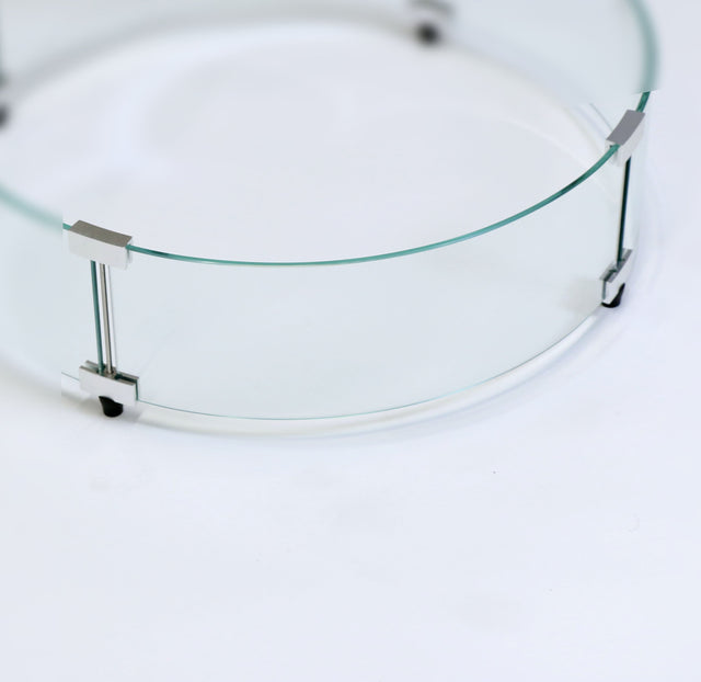The Outdoor GreatRoom Round Glass Wind Guard Replacement Glass Panel