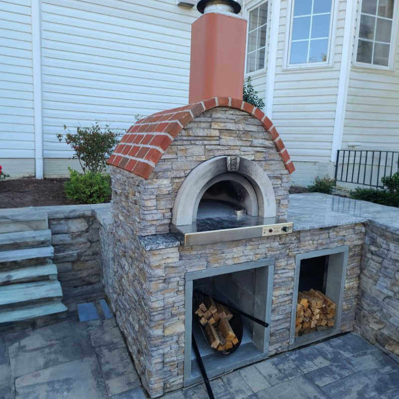 HPC Fire Di Napoli Series Dual Fuel Built In Outdoor Pizza Oven - FDP-DINAPOL