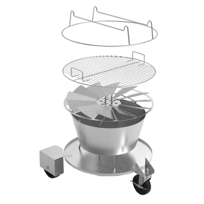 HPC Fire Stainless Steel Drum Smoker