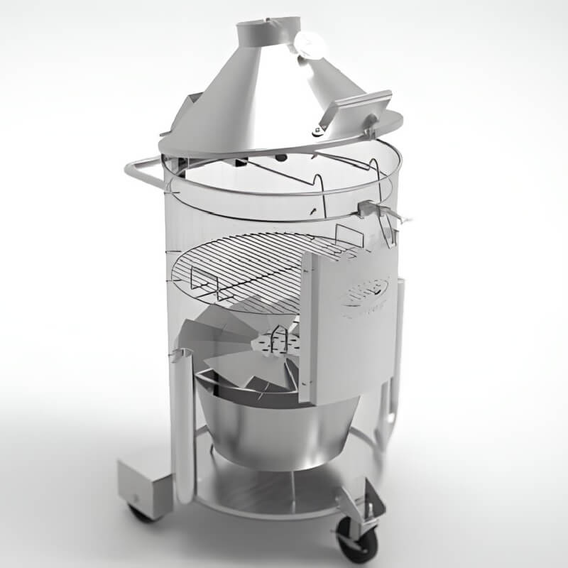 HPC Fire Stainless Steel Drum Smoker