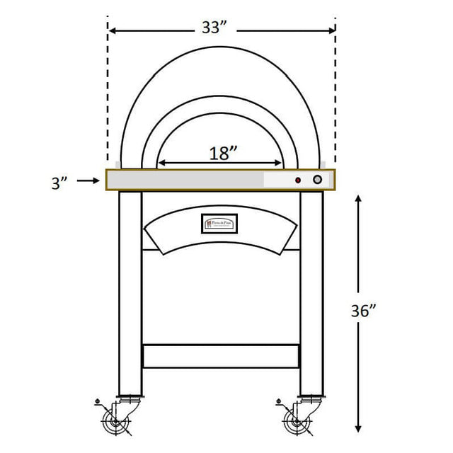 HPC Fire Forno Series Outdoor Pizza Oven With Cart - FDP-FORNO