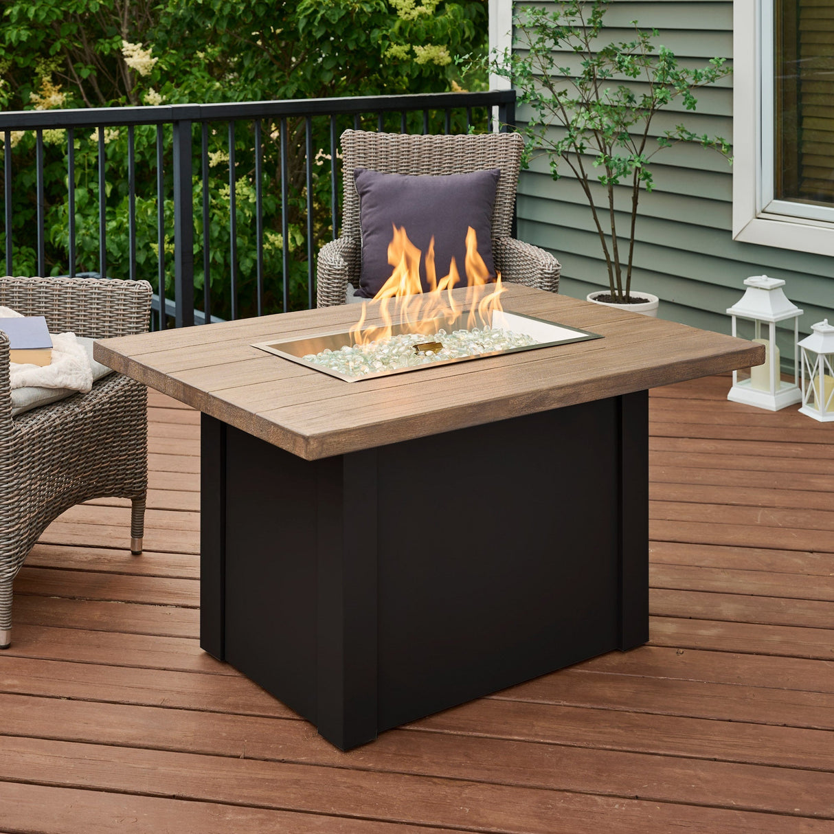 Havenwood Rectangular Gas Fire Pit Table 44"