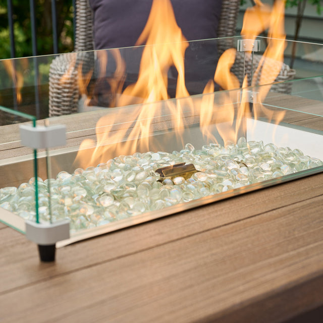 The Outdoor GreatRoom Havenwood Rectangular Gas Fire Pit Table 44"