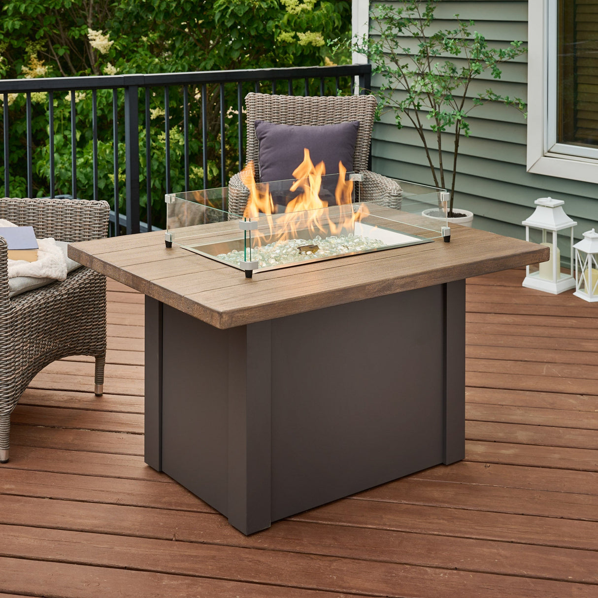 Havenwood Rectangular Gas Fire Pit Table 44"