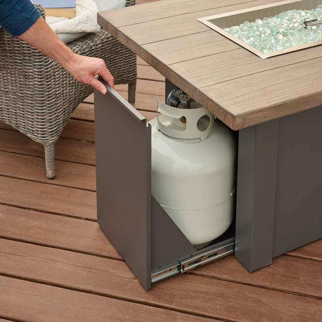 The Outdoor GreatRoom Havenwood Rectangular Gas Fire Pit Table 44"