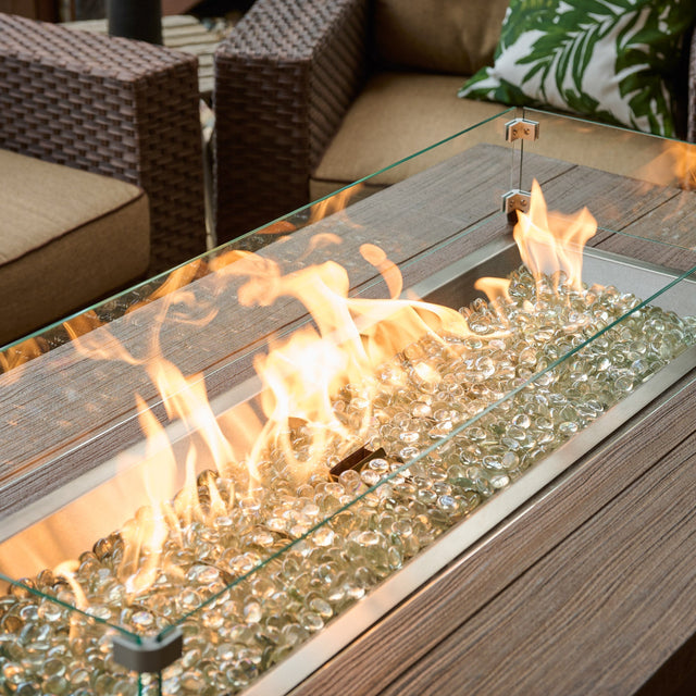 The Outdoor GreatRoom Havenwood Linear Gas Fire Pit Table 62"