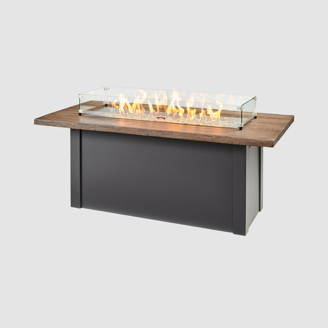 The Outdoor GreatRoom Havenwood Linear Gas Fire Pit Table 62"