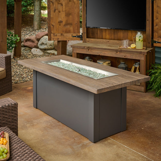 The Outdoor GreatRoom Havenwood Linear Gas Fire Pit Table 62"