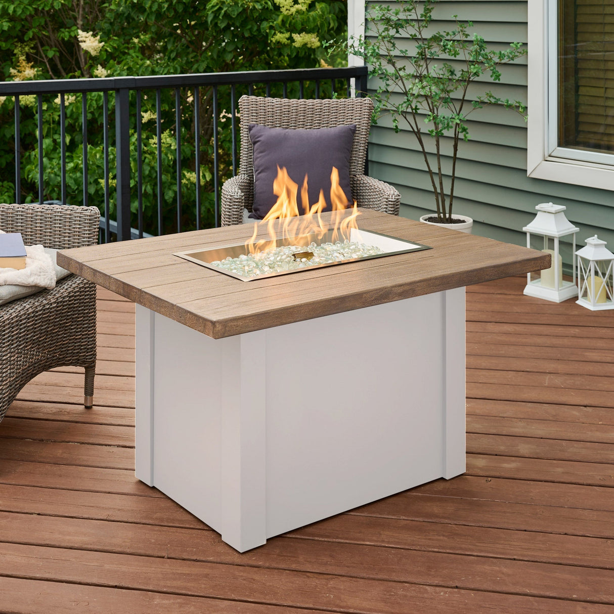 Havenwood Rectangular Gas Fire Pit Table 44"