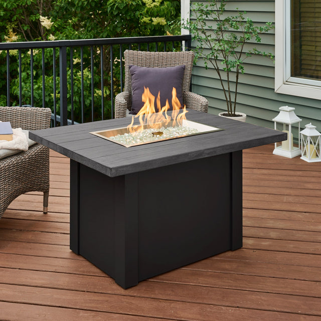 The Outdoor GreatRoom Havenwood Rectangular Gas Fire Pit Table 44"