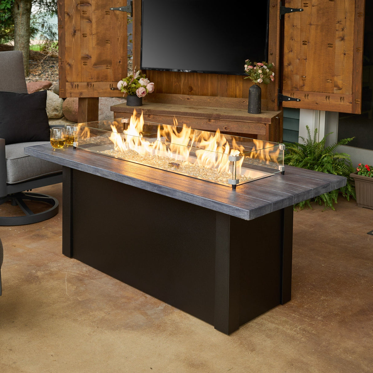 Havenwood Linear Gas Fire Pit Table 62"