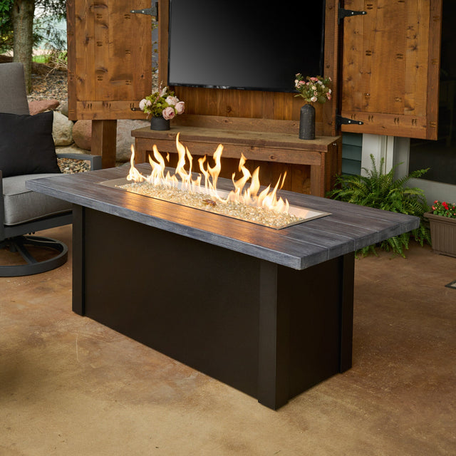 The Outdoor GreatRoom Havenwood Linear Gas Fire Pit Table 62"