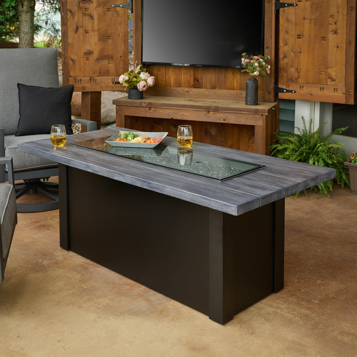 Havenwood Linear Gas Fire Pit Table 62"