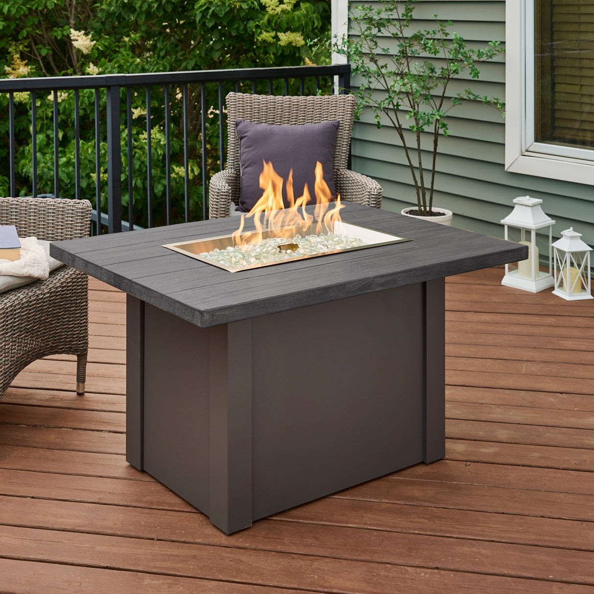 Havenwood Rectangular Gas Fire Pit Table 44"