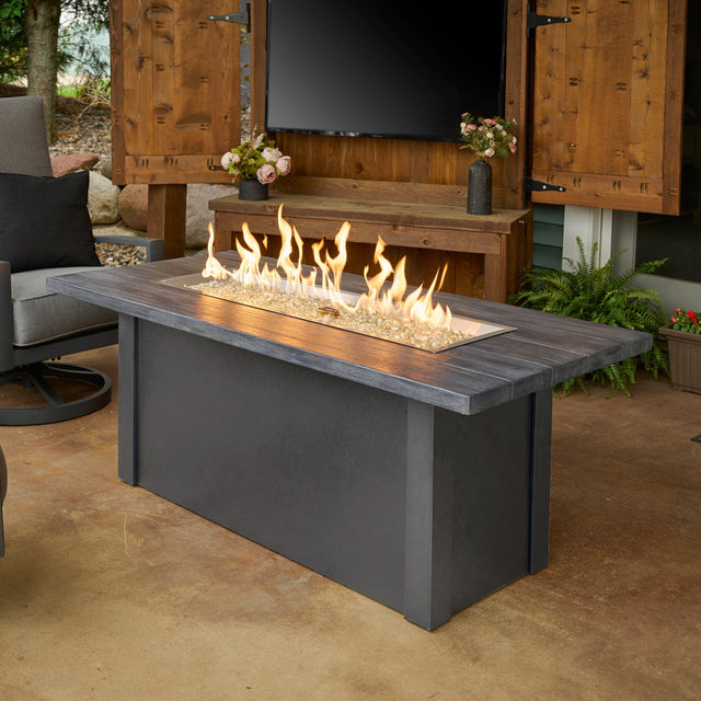 The Outdoor GreatRoom Havenwood Linear Gas Fire Pit Table 62"