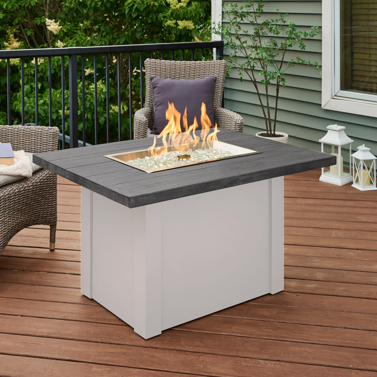 Havenwood Rectangular Gas Fire Pit Table 44"