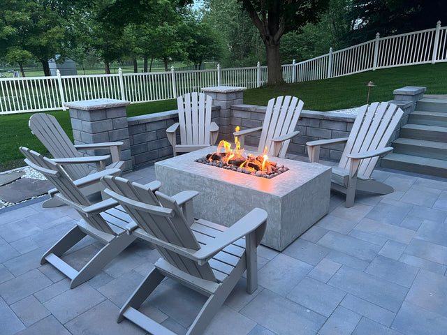 Warming Trends Crossfire FRT Rectangular with Tree-Style Ready To Finish Gas Fire Pit Kit, 60x36x18-Inch