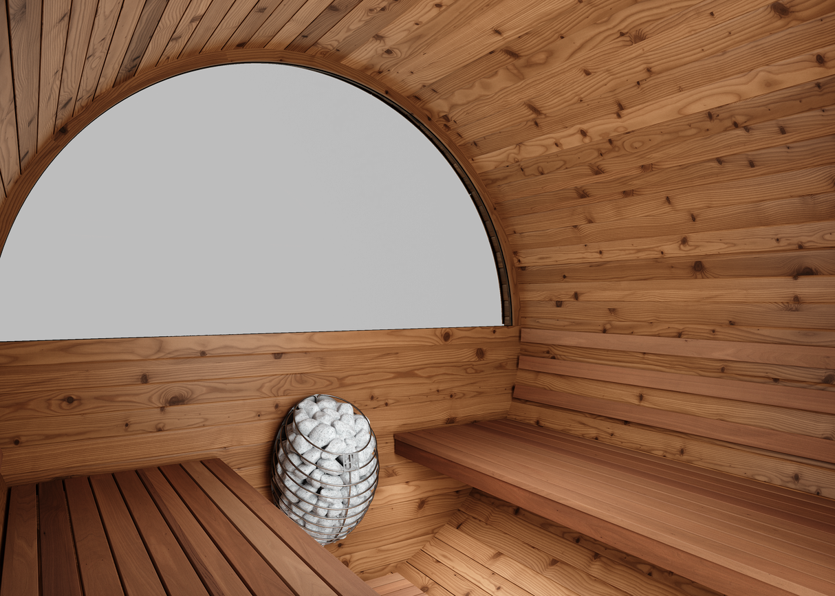 Thermory 6 Person Barrel Sauna No 62 DIY Kit with Window